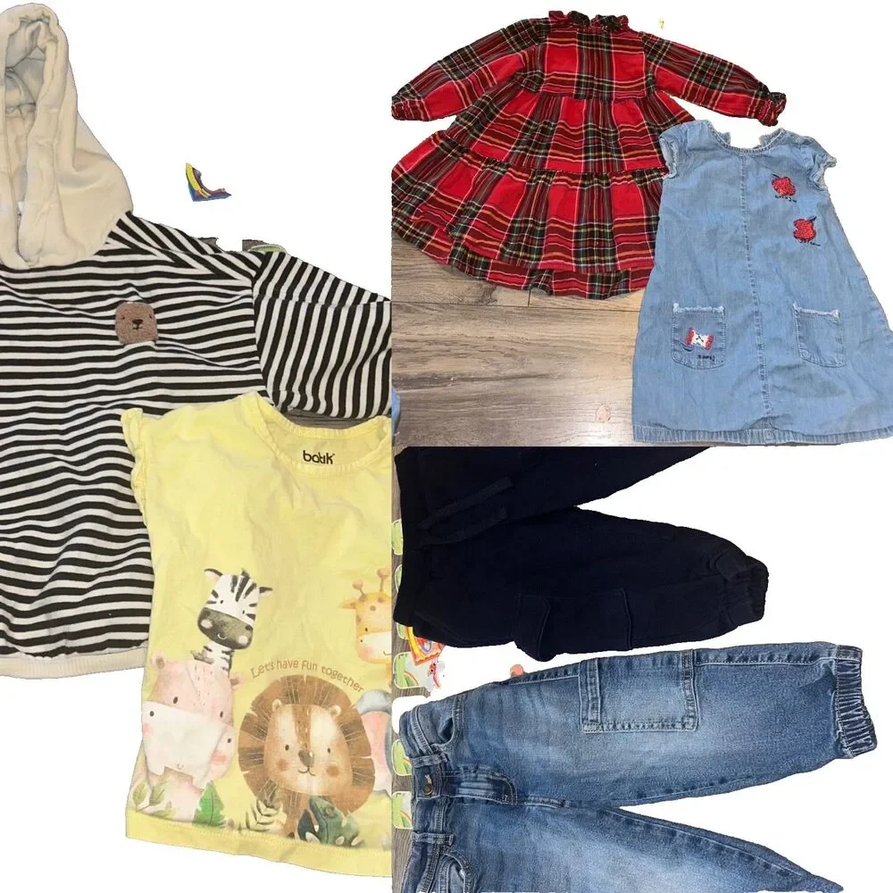 Girls Clothes Lot size 2-3T 6 Piece Pants Dresses Hoodie